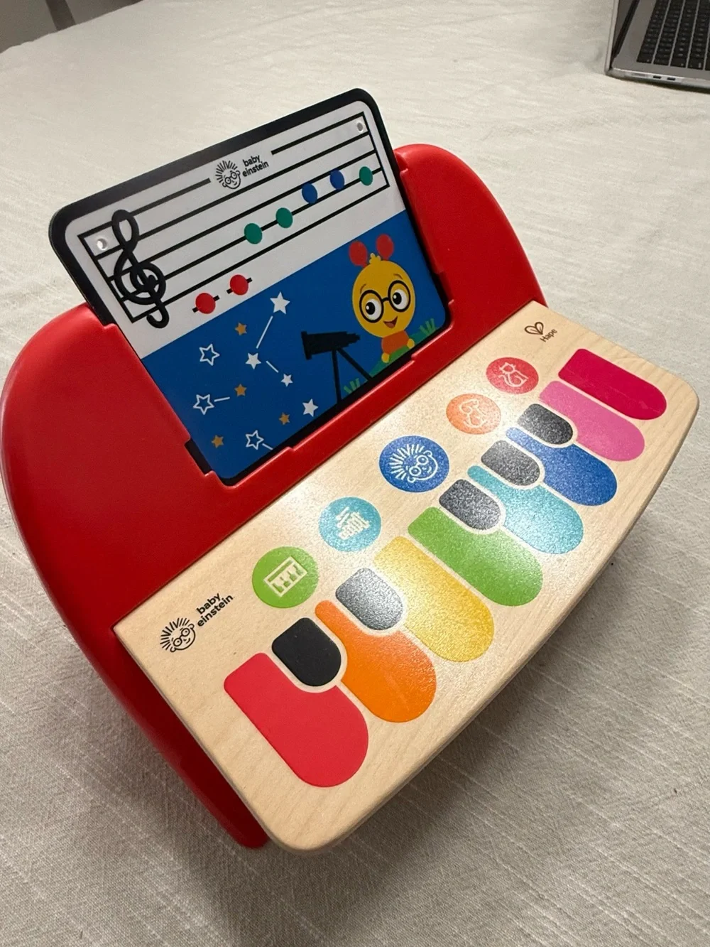 Baby Einstein Kids Piano Toy - Red Multi-Color Play Keyboard